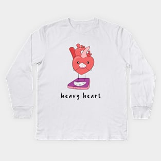 Funny Heavy Heart pun Kids Long Sleeve T-Shirt